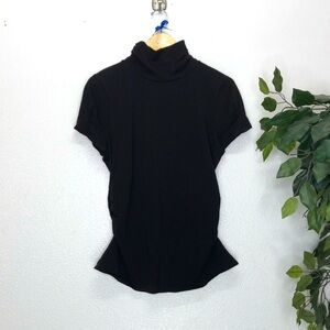 Kenneth Cole Brown Turtleneck Ruched Maternity Top